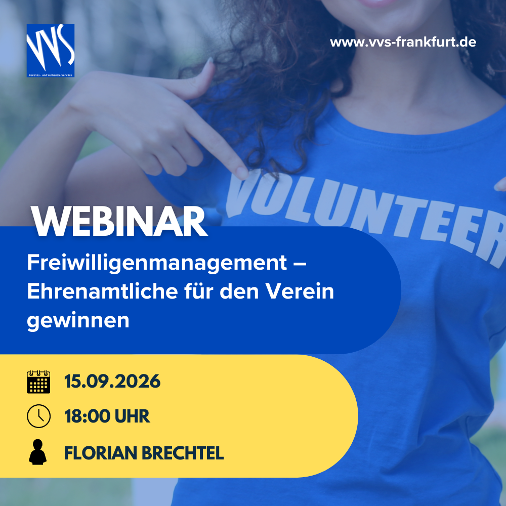 Webinar: Freiwilligenmanagement Teil 1 – Ehrenamtliche für den Verein gewinnen