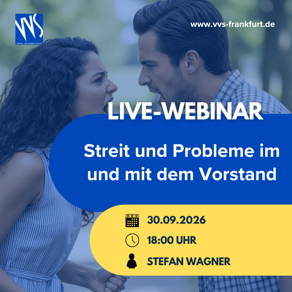 Webinar: Streit und Probleme im und mit dem Vorstand