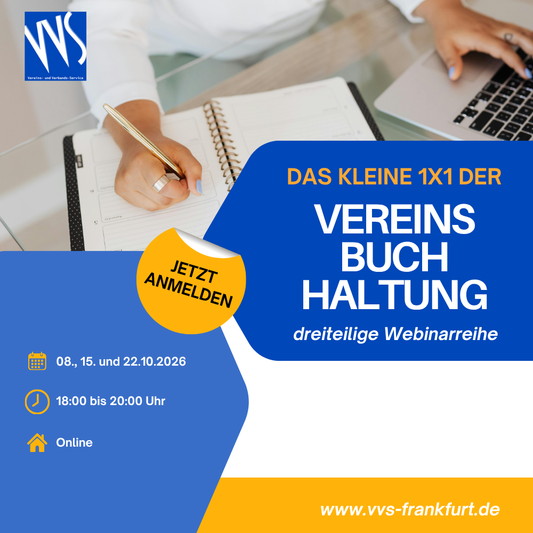 Webinar: Das (kleine) 1 x 1 der Vereinsbuchhaltung Teil 2 - Grundlagen der Vereinsbuchhaltung und des Vereins(Steuer)Rechts