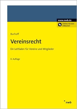 Vereinsrecht: Ein Leitfaden für Vereine und ihre Mitglieder. cover image