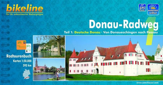 bikeline Radtourenbuch: Donau-Radweg, Teil 1: Von Donaueschingen nach Passau. 1:50.000, wetterfest/reißfest cover image