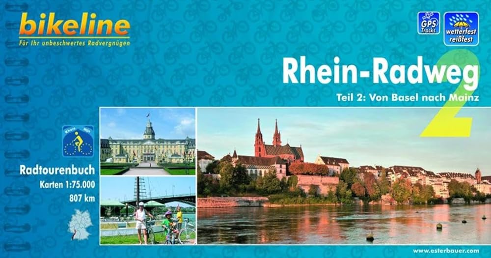 bikeline Radtourenbuch, Rhein-Radweg Teil 2: Von Basel nach Mainz, wetterfest/reißfest cover image