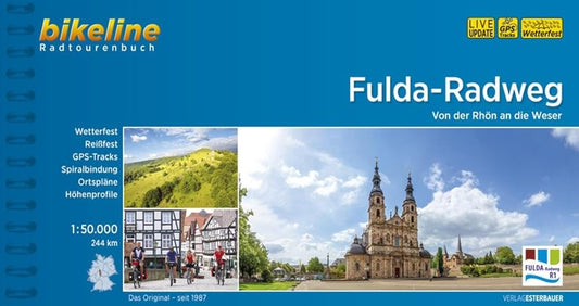 Bikeline Radtourenbuch, Fulda-Radweg: Von der Rhön an die Weser. Radtourenbuch und Karte 1 : 50 000, 245 km, wetterfest/reißfest, GPS-Tracks Download cover image