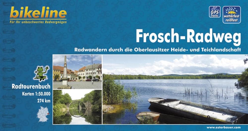 Frosch Radweg: Radwandern durch die Oberlausitzer Heide- und Teichlandschaft. Ein original bikeline-Radtourenbuch. 1 : 50 000, wetterfest/reißfest, GPS-Tracks Download cover image