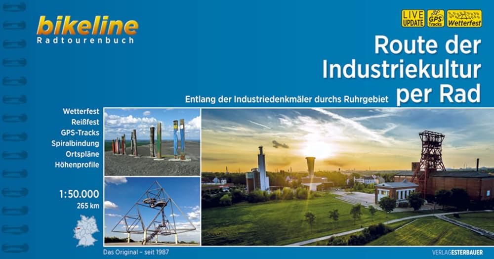 Route der Industriekultur per Rad: Entlang der Industriedenkmäler durchs Ruhrgebiet, 1:50.000, 265 km (Bikeline Radtourenbücher) cover image