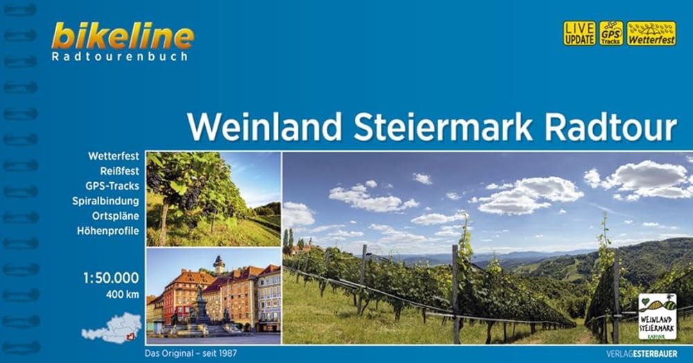 Weinland Steiermark Radtour: 1:50.000, 400 km (Bikeline Radtourenbücher) cover image