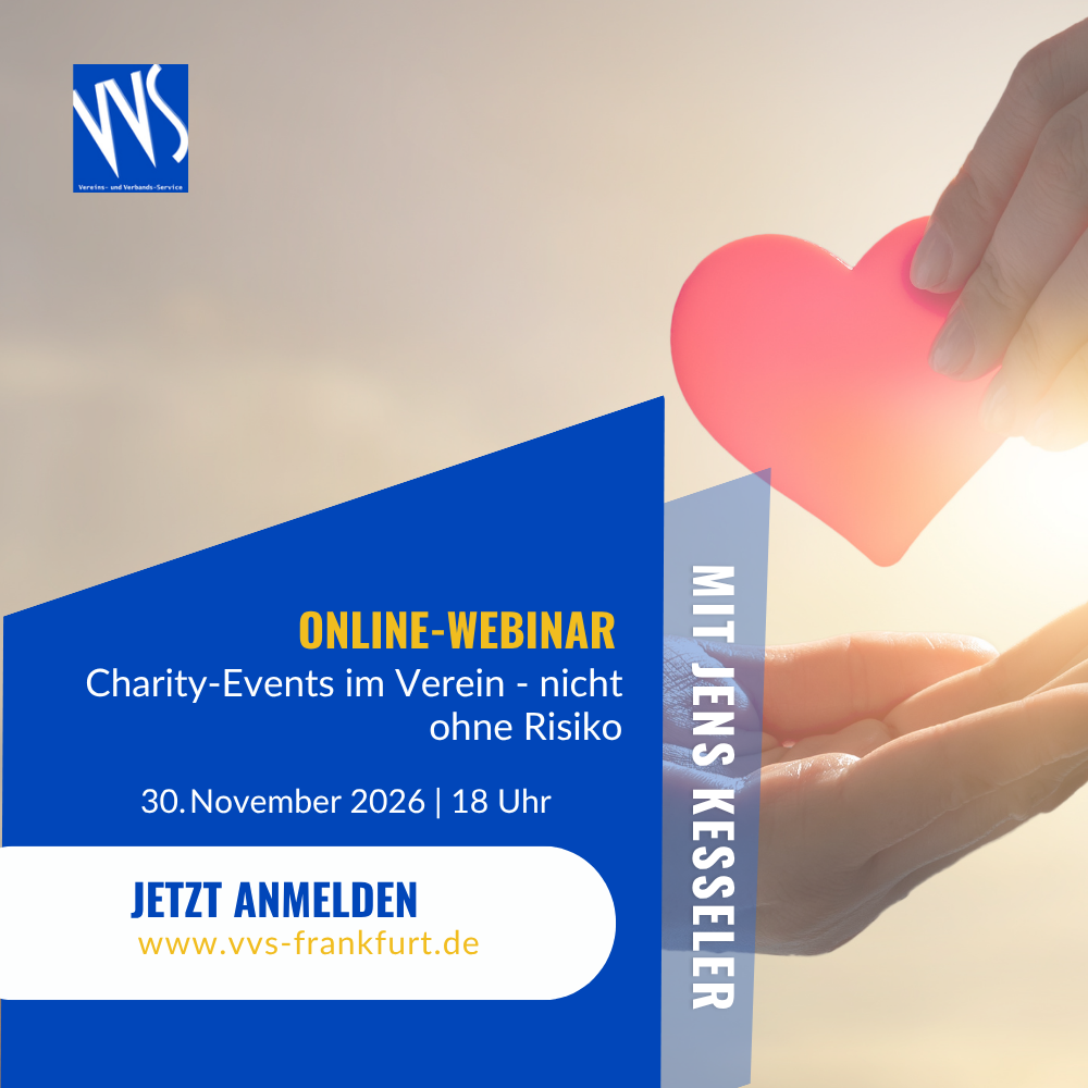 Webinar: Charity-Events im Verein - nicht ohne Risiko