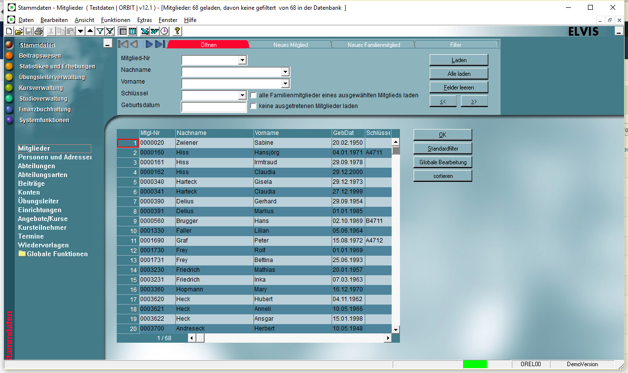 Standardsoftware ELVIS (Testversion)