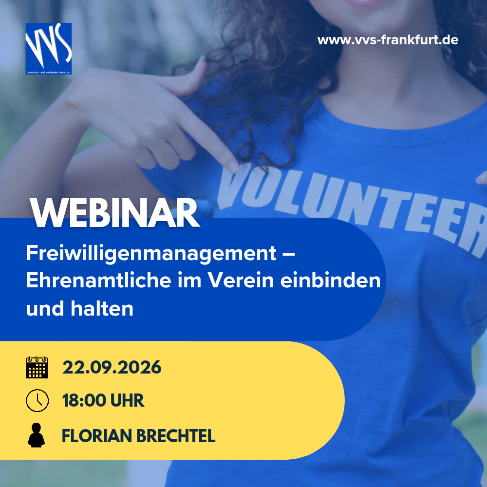 Webinar: Freiwilligenmanagement Teil 2 – Ehrenamtliche im Verein einbinden und halten